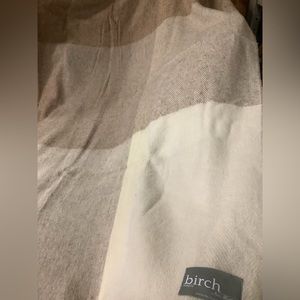 NWOT Wool Brown/Beige Throw Blanket